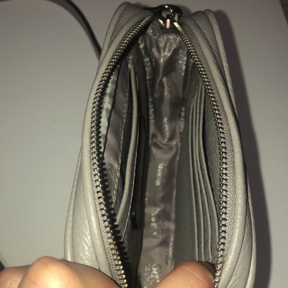 MK Leather Grey Purse Crossbody Bag - Picture 2 of 2